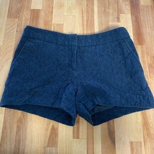 Navy Blue Lace Shorts